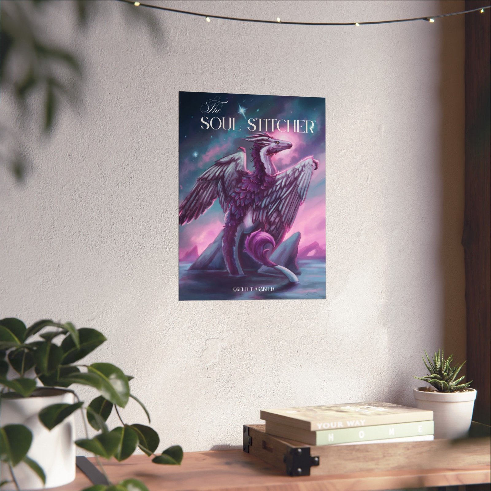 Matte Poster — "The Soul Stitcher" Featherback Dragon Art Print - Image 4
