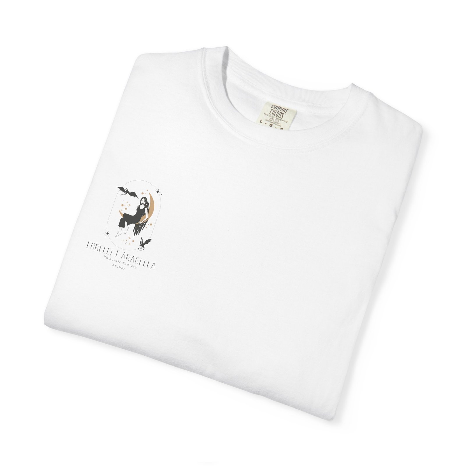 Writing, But Make It Gay T-shirt | Rainbow Heart Dragon With Lorelei Logo - Image 3