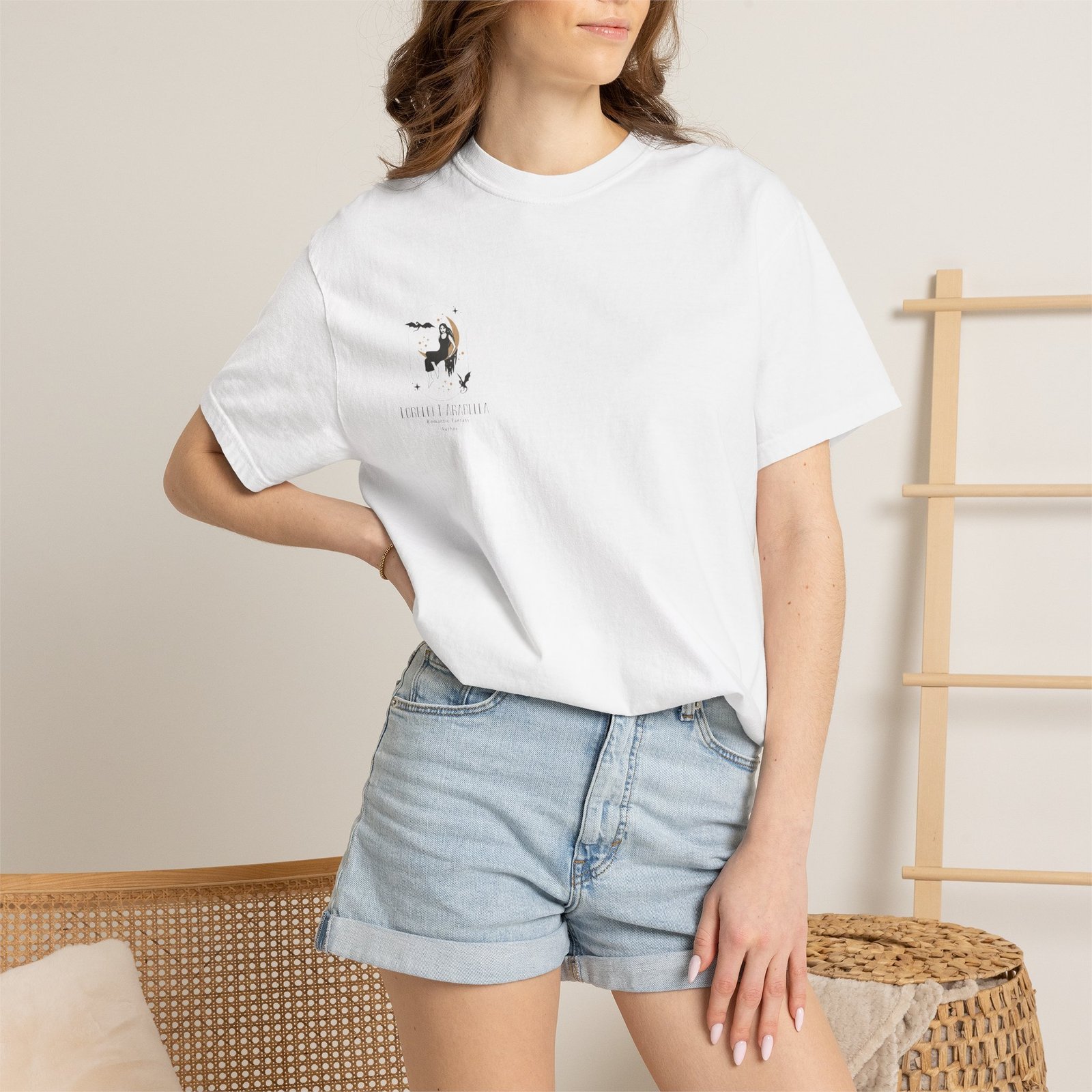 Writing, But Make It Gay T-shirt | Rainbow Heart Dragon With Lorelei Logo - Image 4
